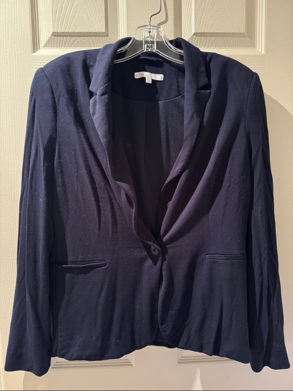 cleo Navy Single-Button Tailored Blazer